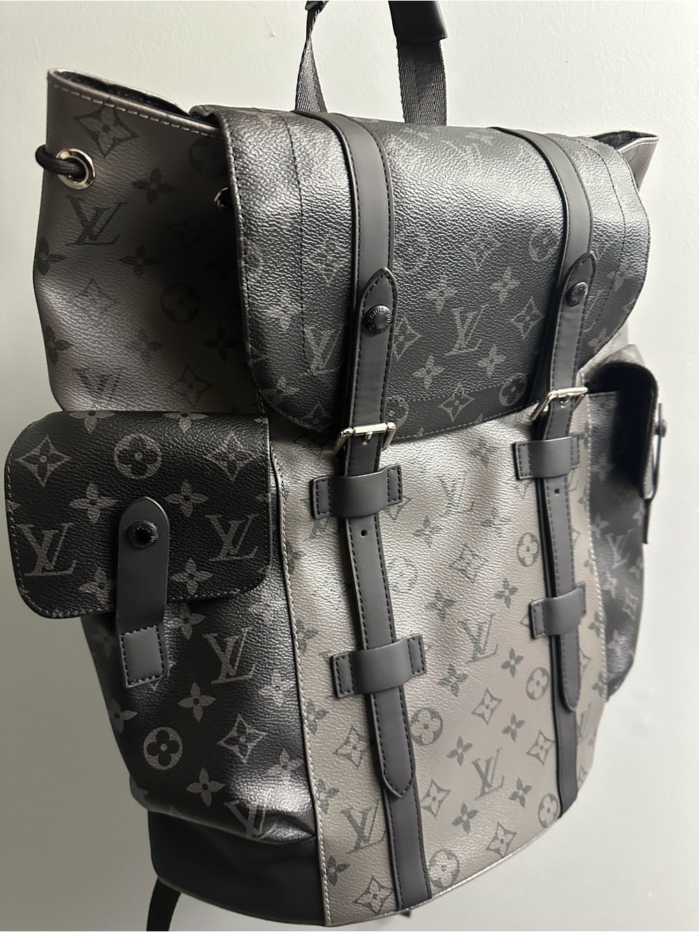 Louis Vuitton Grey and Black Monogram Canvas Backpack